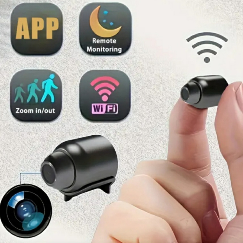 Mini WiFi Camera with Remote Monitoring - Black